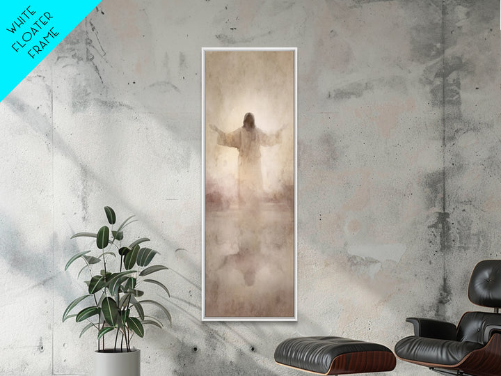 Radiant Dawn Calm | Framed Canvas Print | Narrow Art | Christian Art Canvas | Jesus Painting | Christian Christmas Art | Modern Christian A
