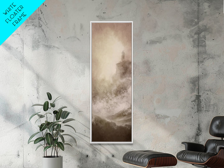 Cloudborne Serenity, Framed Canvas Print, Narrow Art, Christian Art Canvas, Christian Painting, Jesus Art Print, Christian Christmas Art
