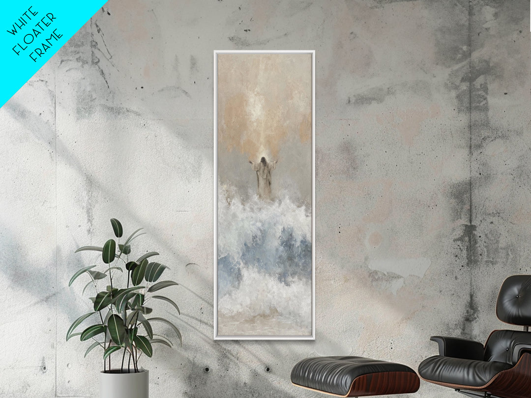 Radiant Messiah – Framed Canvas Print – Narrow Art – Christian Art – Jesus Painting – Christian Canvas – Christmas Wall Art