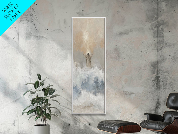 Radiant Messiah – Framed Canvas Print – Narrow Art – Christian Art – Jesus Painting – Christian Canvas – Christmas Wall Art