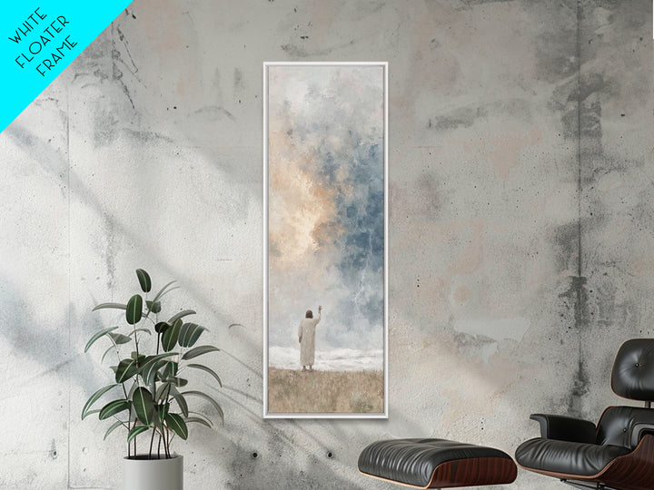Thunder Glory | Framed Canvas Print | Tall Skinny Art Print | Christian Wall Art | Jesus Painting | Christian Christmas Art | Christian Dec