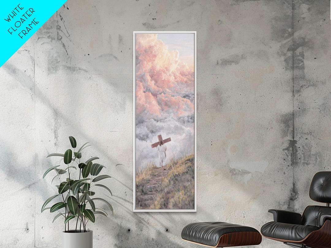 Gentle Embrace – Framed Canvas Print – Christian Wall Art – Jesus Painting Canvas – Skinny Art – Christian Art Print – Christian Christmas