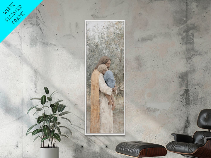 Heavenward Path – Framed Canvas Print – Christian Art Canvas – Jesus Painting – Tall Narrow Wall Art – Christian Decor – Christmas Canvas W