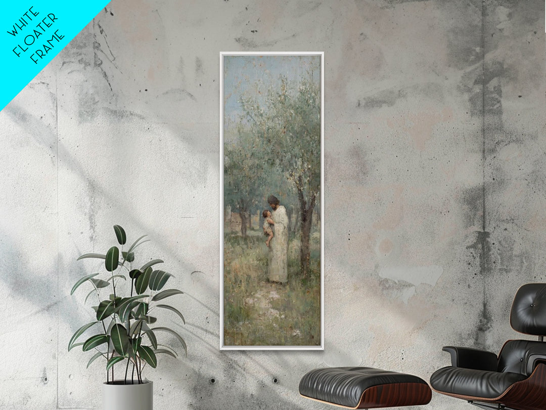 Pathway Of Peace | Framed Canvas Print | Christian Art Canvas | Christian Wall Art | Jesus Painting | Narrow Art | Christian Gift Ideas | C
