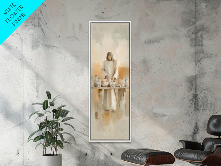 Gathering Of Light | Framed Canvas Print | Christian Wall Art | Christian Art Canvas | Jesus Painting | Tall Skinny Art Print | Christian C