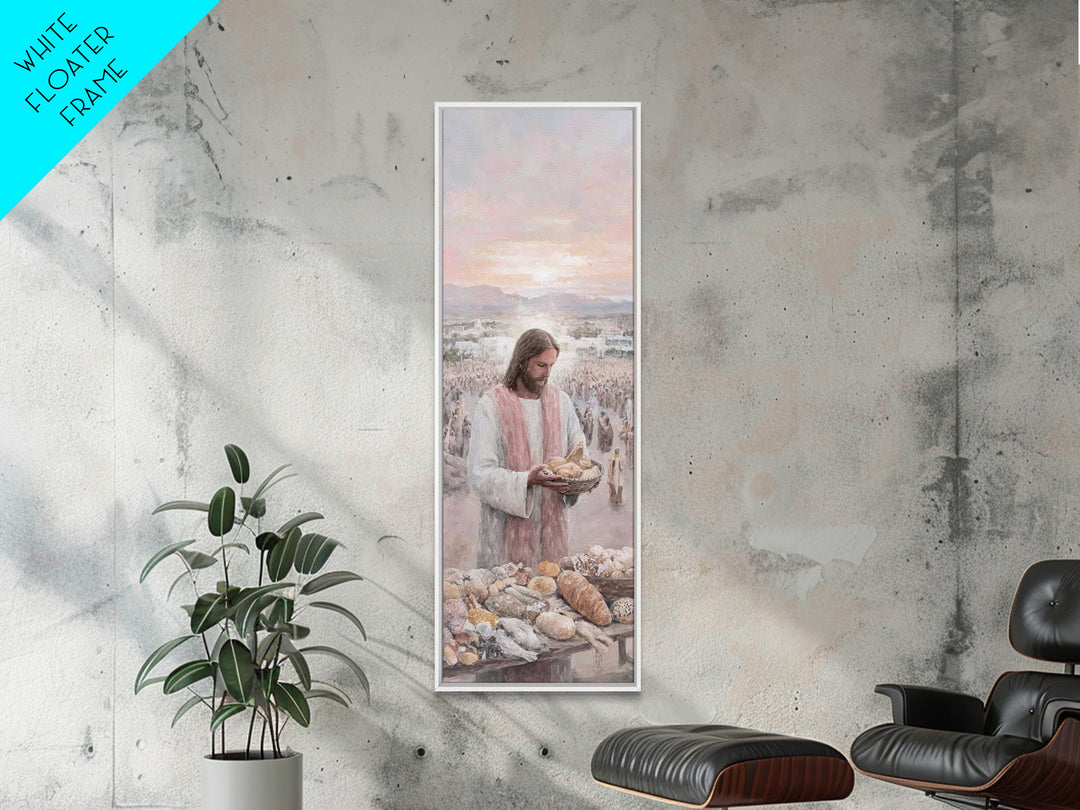 Bread Of Mercy – Framed Canvas Print – Christian Wall Art – Jesus Painting – Christian Art Canvas – Large Christian Painting – Christian De