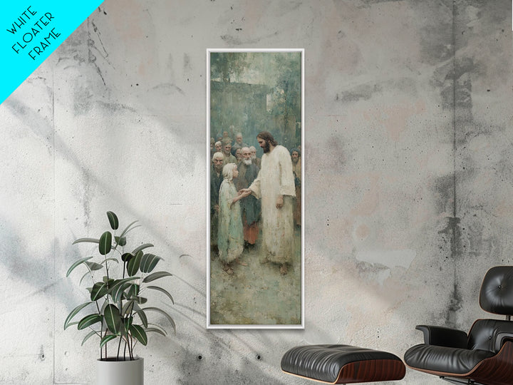 Crowd Of Faith – Framed Canvas Print – Christian Art Canvas – Christian Wall Art – Jesus Painting – Modern Christian Painting – Christian D