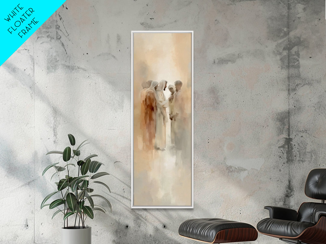 Desert Grace Gathering – Framed Canvas Print – Christian Wall Art – Jesus Painting – Christian Art Canvas – Unique Christian Art – Christia