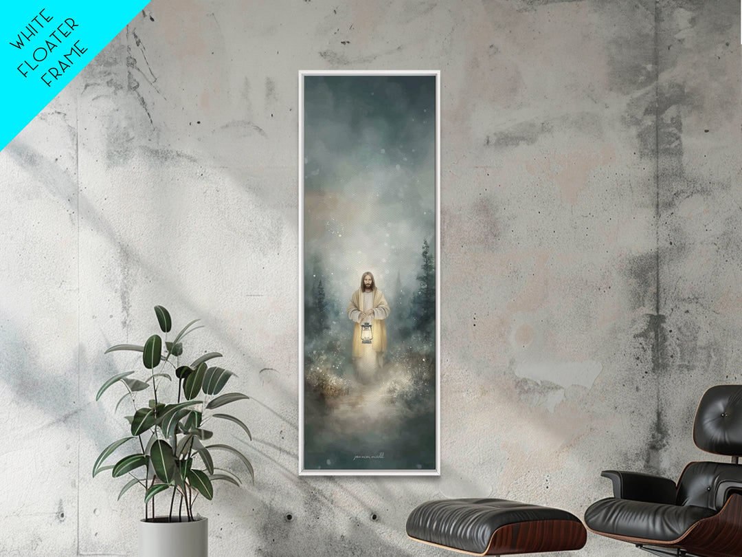 Light Of Mercy – Framed Canvas Print – Christian Art Canvas – Jesus Painting – Christian Wall Art – Skinny Art – Christian Christmas Art