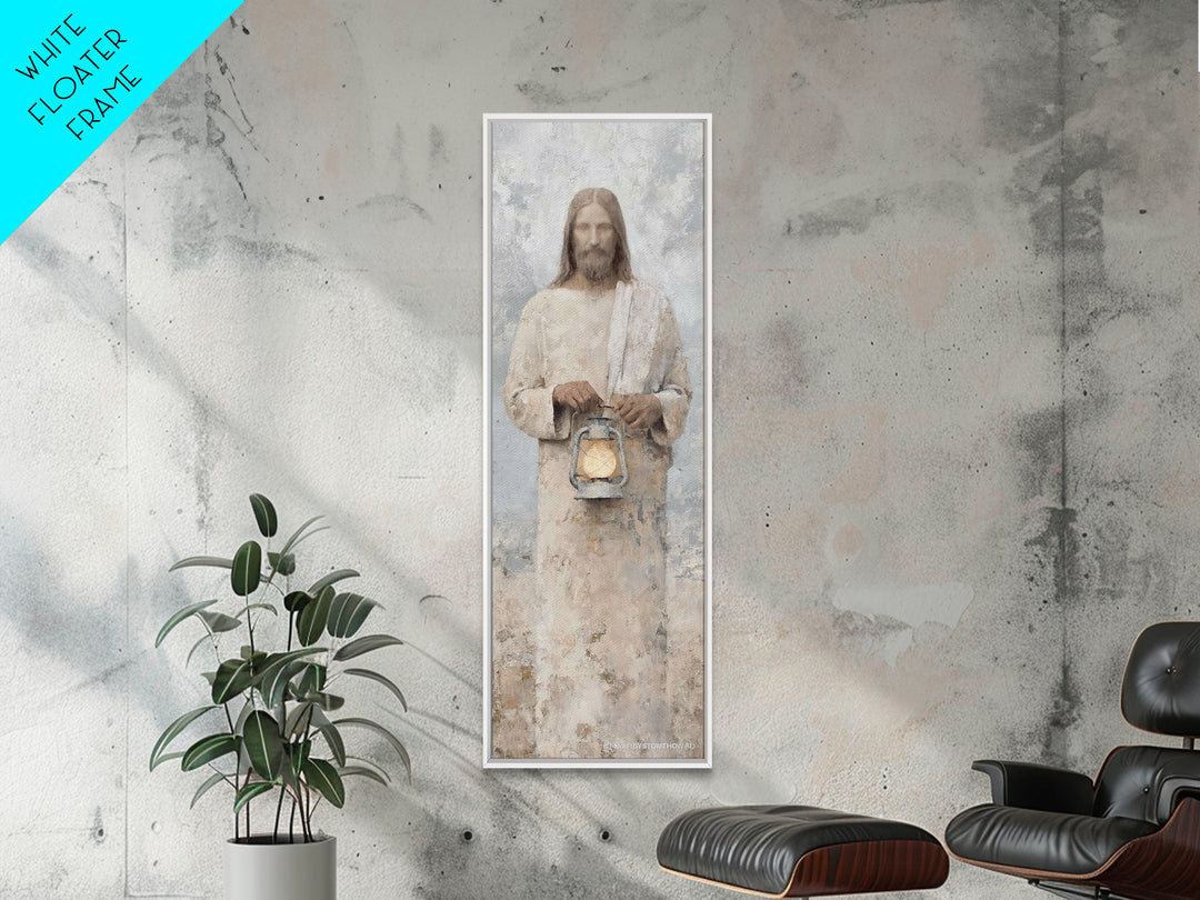 Holy Stillness – Framed Canvas Print – Christian Wall Art – Christian Art Canvas – Jesus Painting – Tall Narrow Wall Art – Christian Christ