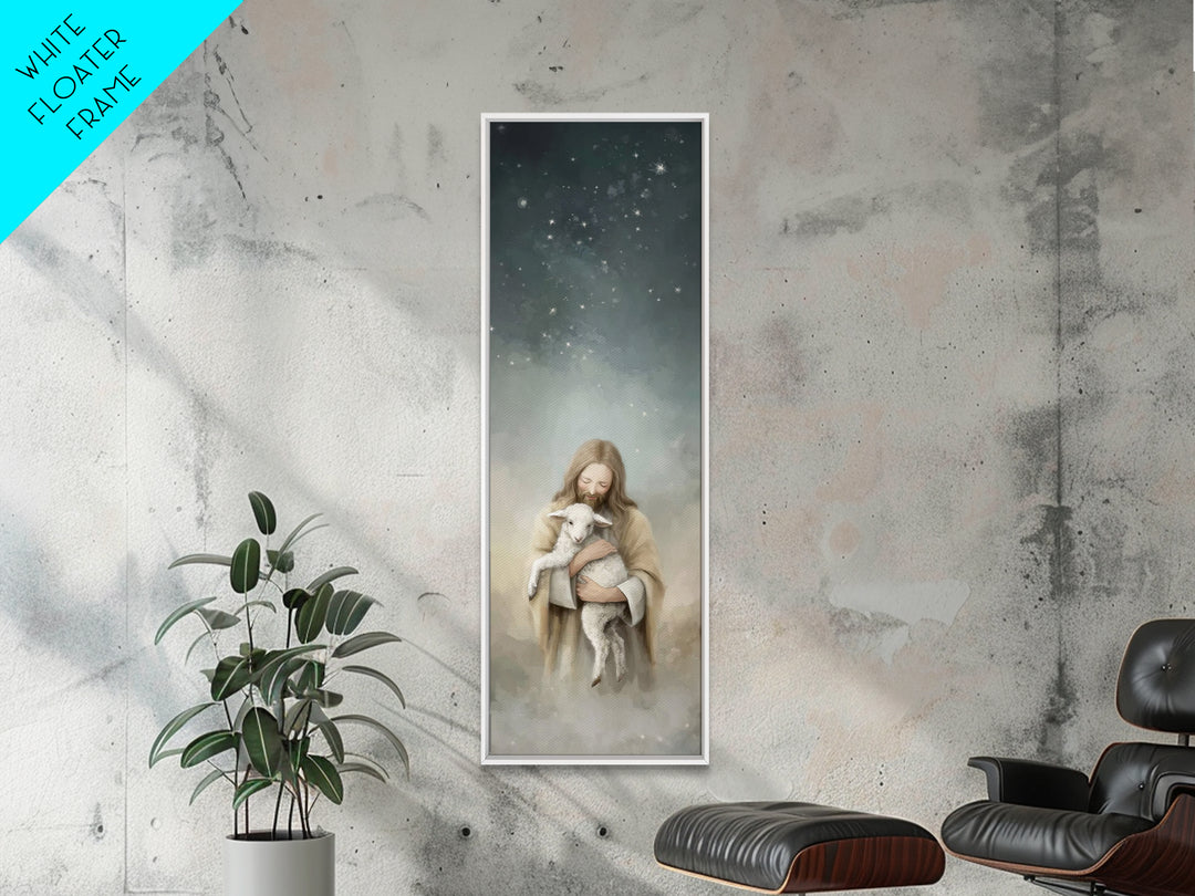 Stars Of Mercy – Framed Canvas Print – Christian Art Canvas – Jesus Painting – Skinny Art – Modern Christian Art