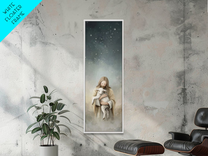 Stars Of Mercy – Framed Canvas Print – Christian Art Canvas – Jesus Painting – Skinny Art – Modern Christian Art