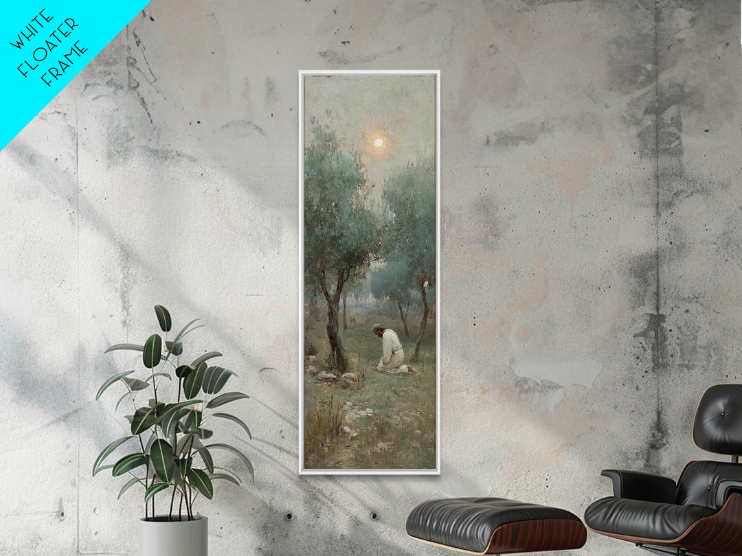 Dawn Of Salvation – Framed Canvas Print – Jesus Painting – Christian Wall Art – Tall Narrow Wall Art – Christian Art Canvas