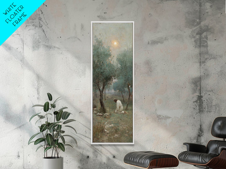 Dawn Of Salvation – Framed Canvas Print – Jesus Painting – Christian Wall Art – Tall Narrow Wall Art – Christian Art Canvas