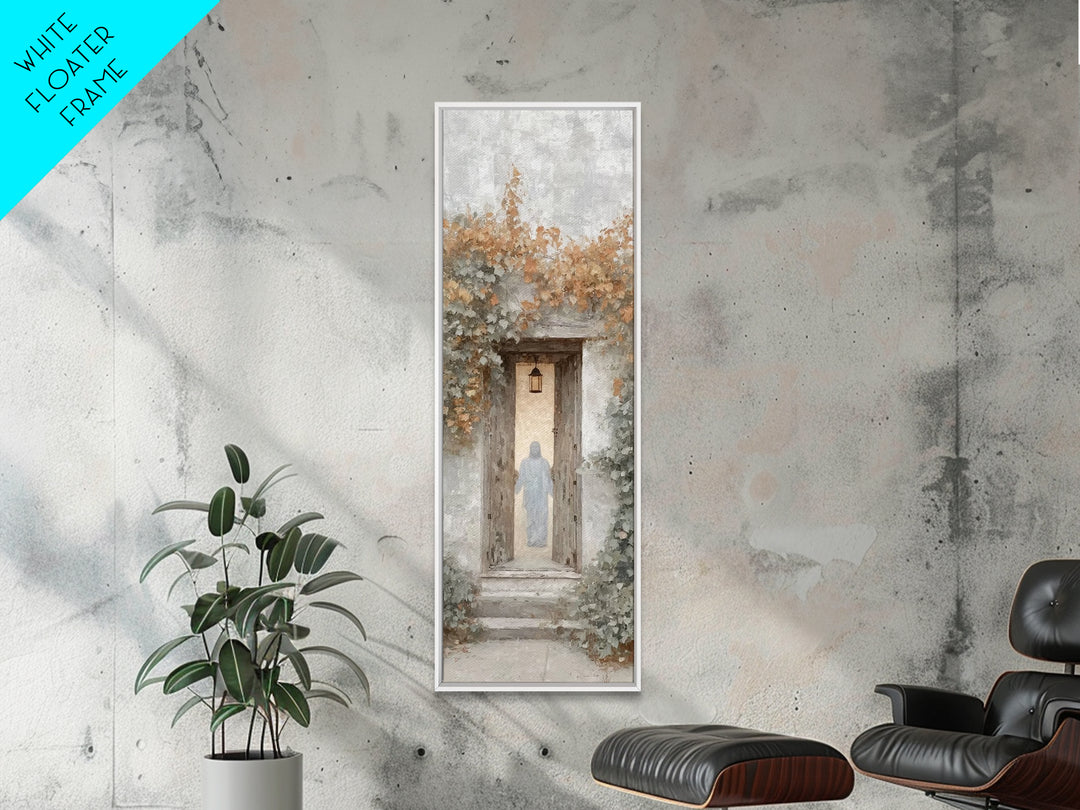 Everlasting Welcome Home – Framed Canvas Print – Christian Art Canvas – Narrow Art – Jesus Painting – Christian Wall Art