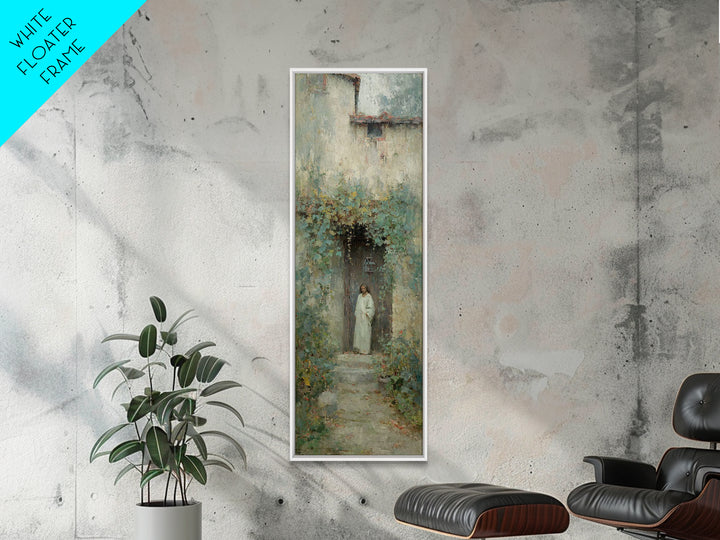 Doorway Of Grace – Framed Canvas Print – Tall Narrow Wall Art – Christian Wall Art – Jesus Painting – Christmas Art