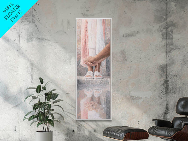 Servant Of Grace | Framed Canvas Print | Jesus Painting | Christian Wall Art | Christian Art Canvas | Christian Gift | Tall Skinny Art Prin