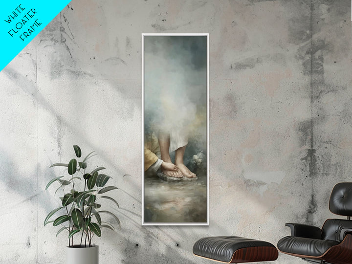 Waters Of Mercy - Framed Canvas Print - Christian Art Canvas - Christian Wall Art - Christian Gift Ideas - Jesus Painting - Narrow Art
