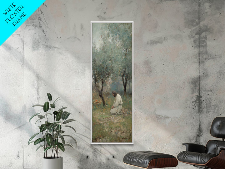 Garden Of Hope – Framed Canvas Print – Christian Art Canvas – Christian Painting – Tall Narrow Wall Art – Jesus Painting – Christian Christ