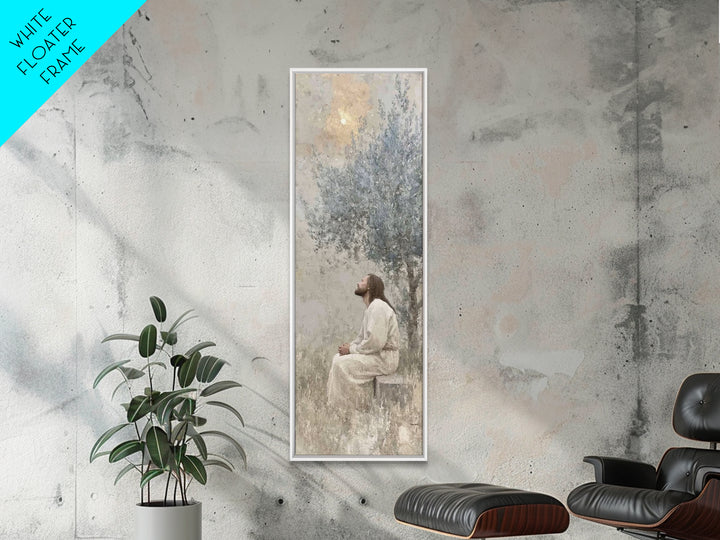 Heavenward Prayer – Framed Canvas Print – Christian Wall Art – Christian Art Canvas – Jesus Painting – Tall Narrow Wall Art – Christian Art