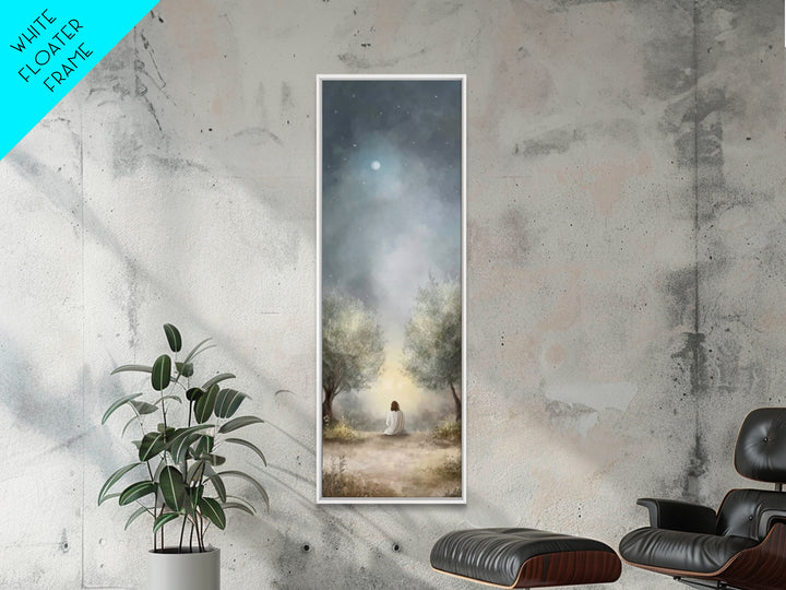 Night Of Mercy – Framed Canvas Print – Christian Art Canvas – Jesus Painting – Tall Narrow Wall Art – Christian Wall Art – Christian Art