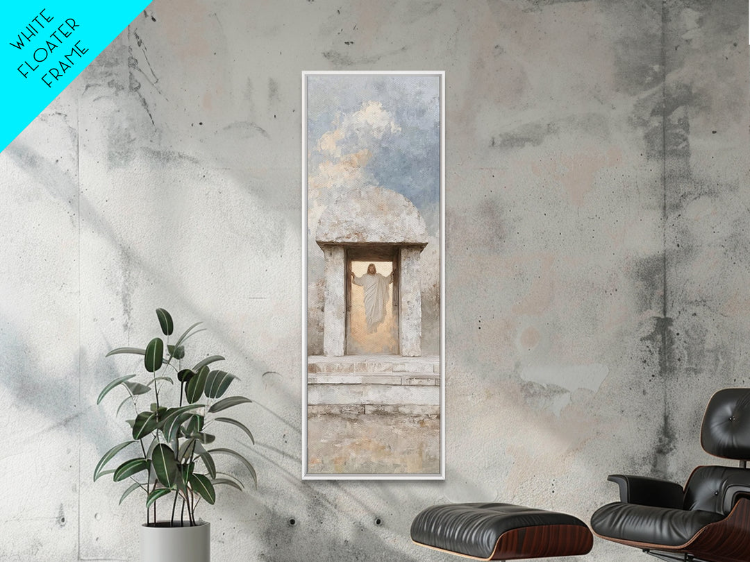 Glory At The Gate – Framed Canvas Print – Christian Art – Jesus Painting – Tall Narrow Wall Art – Christian Wall Art – Christian Art Canvas