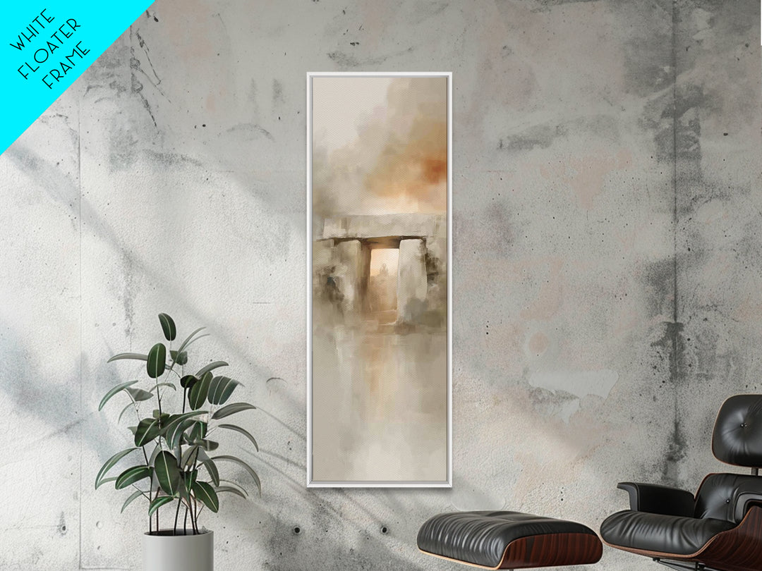 Stone Gate Light - Framed Canvas Print - Skinny Art - Christian Art Canvas - Christian Painting - Christian Wall Art - Christmas Art