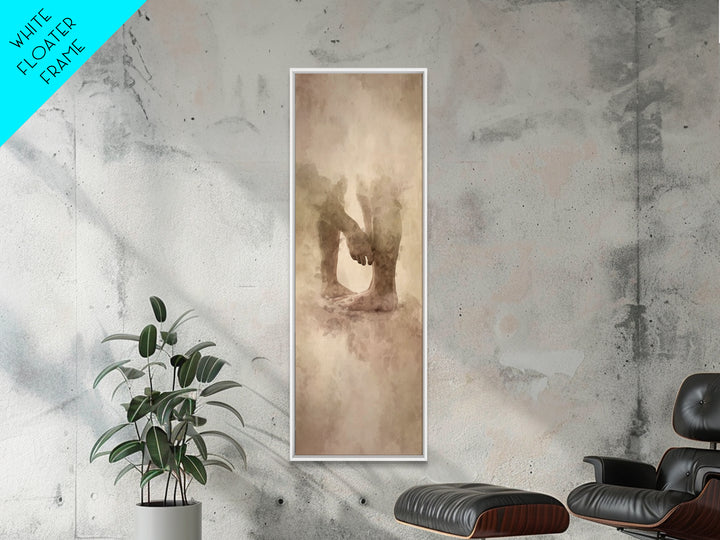 Footsteps Of Kindness - Framed Canvas Print - Christian Gift - Christian Wall Art - Christian Art Canvas - Minimalist Christian Art - Skinn