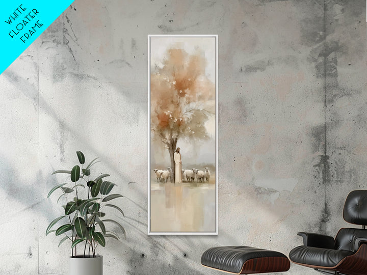 Gentle Orchard Watch – Framed Canvas Print – Skinny Art – Christian Art Canvas – Christian Wall Art – Jesus Painting – Christian Christmas