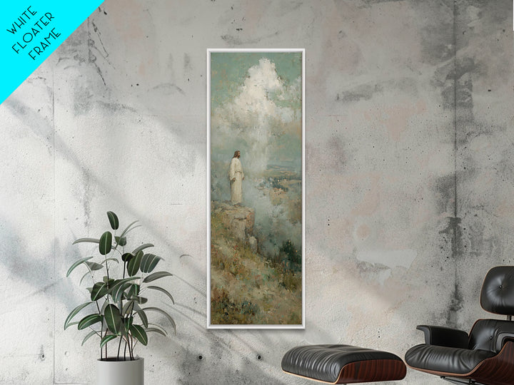 Heavenward Silence | Framed Canvas Print | Skinny Art | Christian Art Canvas | Christian Wall Art | Jesus Painting | Christmas Art