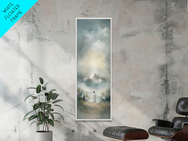 Ascension Serenity – Framed Canvas Print – Tall Skinny Art Print – Christian Wall Art – Christian Art Canvas – Jesus Painting – Christmas A