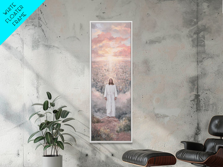 City Of Light – Framed Canvas Print – Tall Narrow Wall Art – Christian Art Canvas – Jesus Painting – Christian Wall Art – Christian Christm