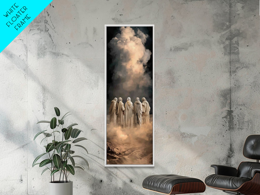 Eternal Teaching | Framed Canvas Print | Narrow Art | Christian Art Canvas | Christian Wall Art | Jesus Painting | Christmas Art