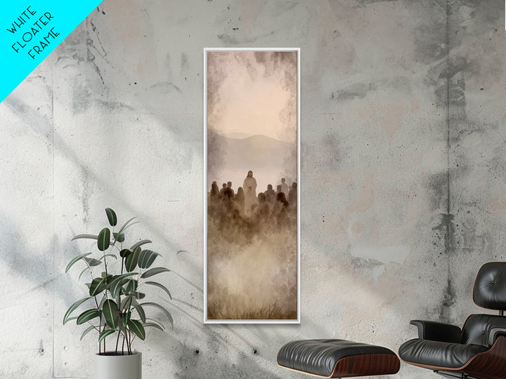 Shoreland Blessing | Framed Canvas Print | Skinny Art | Jesus Painting | Christian Wall Art | Christian Art Print | Christmas Art