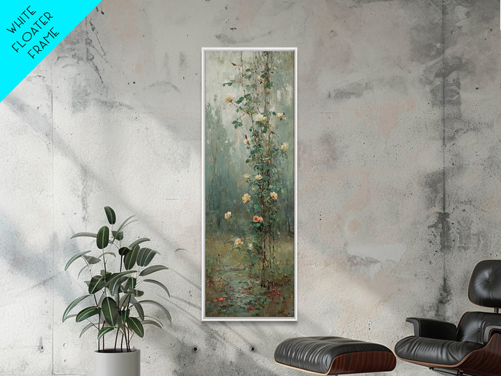 Blossoms Of Grace – Framed Canvas Print – Tall Narrow Wall Art – Christian Wall Art – Christian Art Canvas – Vintage Christian Art – Christ