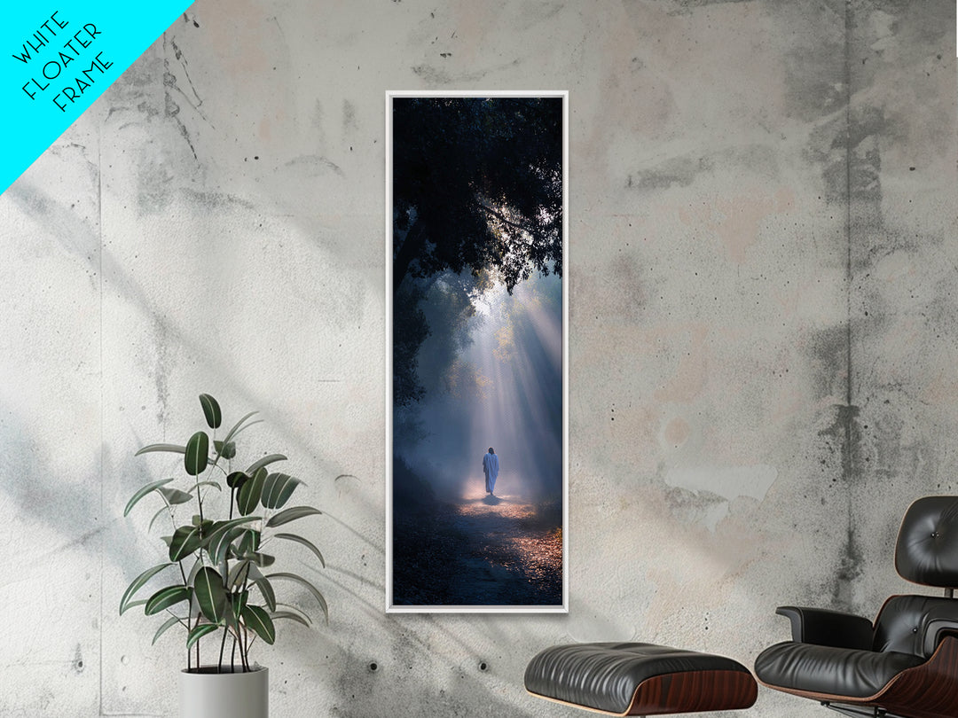 Radiant Tree Promise - Framed Canvas Print - Christian Art Canvas - Jesus Painting - Tall Narrow Wall Art - Christian Wall Art