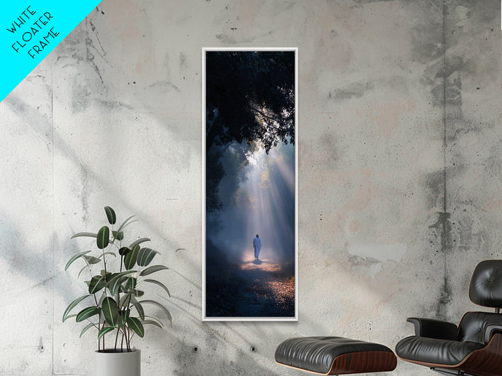Radiant Tree Promise - Framed Canvas Print - Christian Art Canvas - Jesus Painting - Tall Narrow Wall Art - Christian Wall Art
