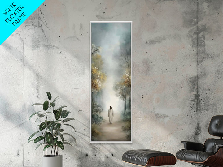 Soft Vale Steps - Framed Canvas Print - Christian Wall Art - Jesus Painting - Tall Skinny Art Print - Christian Art Canvas