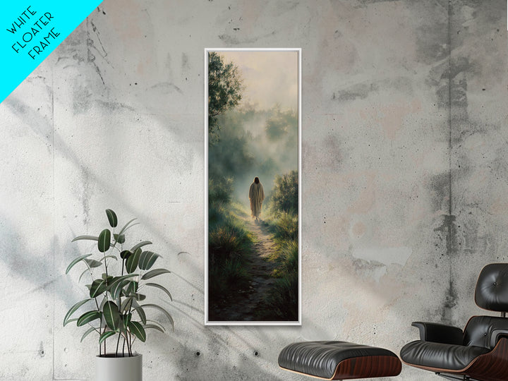 Morning Peace Bloom | Framed Canvas Print | Christian Wall Art | Jesus Painting | Tall Skinny Art Print | Christian Art Canvas