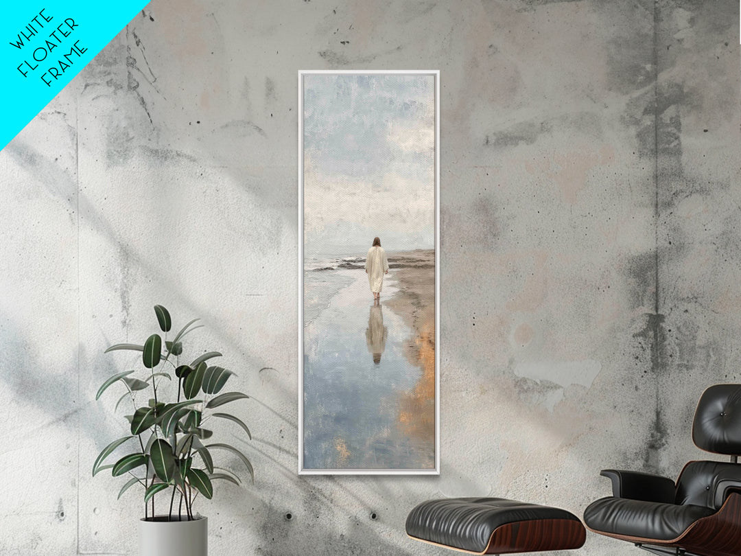 River Of Grace – Framed Canvas Print – Christian Art Canvas – Jesus Painting – Tall Skinny Art Print – Christmas Art – Christian Wall Art
