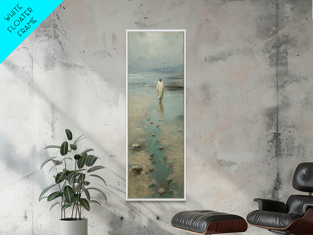 Light Of Hope – Framed Canvas Print – Jesus Painting – Christian Wall Art – Christmas Art – Tall Skinny Art Print – Christian Art Canvas
