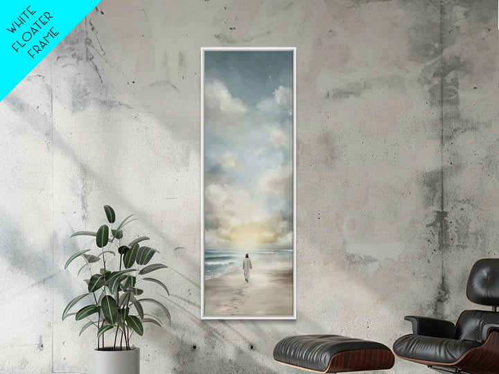 Quiet Redeemer Path – Framed Canvas Print – Christmas Art – Christian Art Canvas – Jesus Painting – Christian Wall Art – Tall Skinny Art Pr