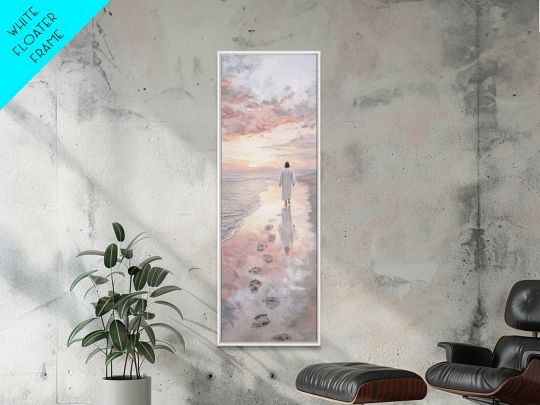 Walk Of Salvation – Framed Canvas Print – Christian Wall Art – Jesus Painting – Christian Art Canvas – Tall Skinny Art Print – Christmas Ar