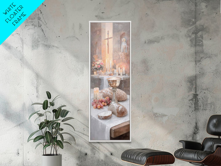 Bread Of Life | Framed Canvas Print | Tall Narrow Wall Art | Christian Wall Art | Christian Christmas Art | Christian Art Canvas | Christia