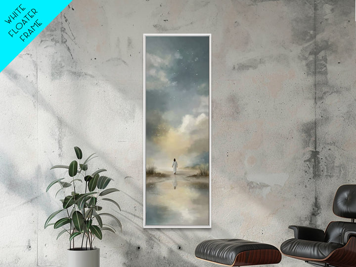 Starry Night Promise – Framed Canvas Print – Skinny Art – Christian Art Canvas – Jesus Painting – Christian Wall Art – Christian Christmas