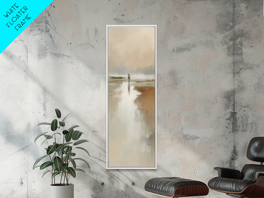 Gentle Morning Walk – Framed Canvas Print – Narrow Art – Christian Wall Art – Christian Art Canvas – Jesus Painting – Christian Art
