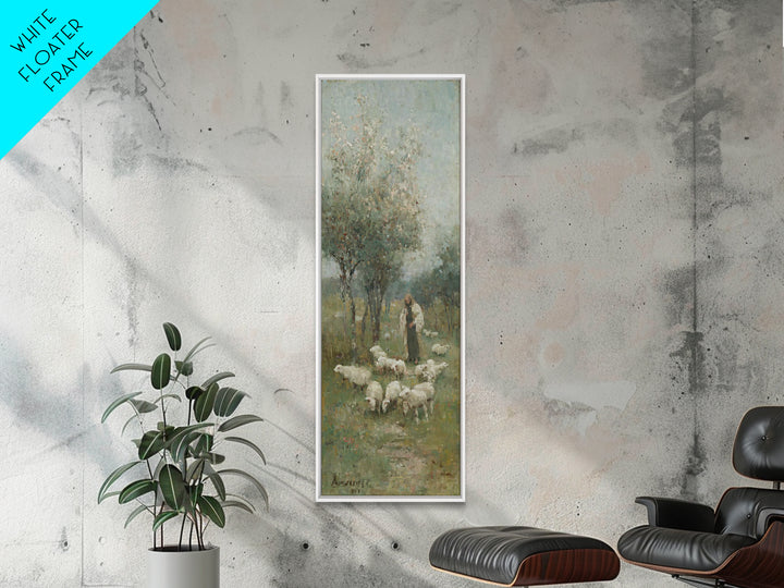 Garden Of Grace – Framed Canvas Print – Christian Art Canvas – Narrow Art – Jesus Painting – Christian Wall Art – Christmas Art