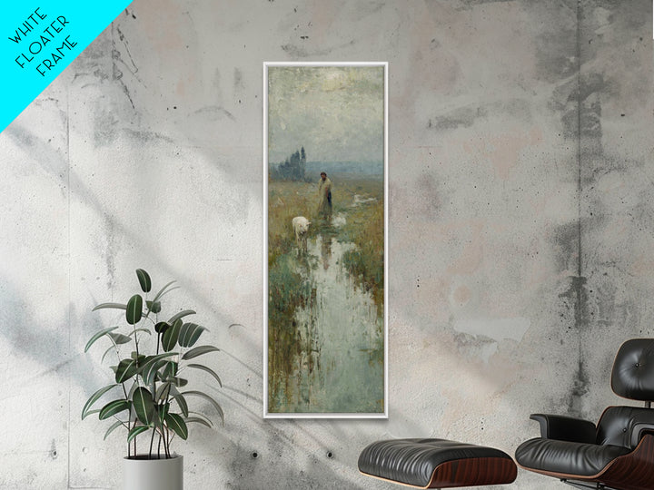 Dawn Of Compassion, Framed Canvas Print, Christian Wall Art, Narrow Art, Jesus Painting, Christian Art Canvas, Christmas Art