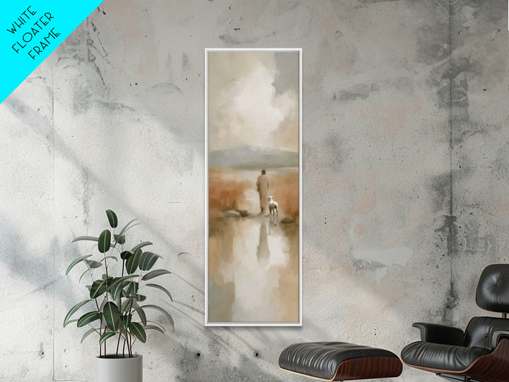 Quiet Dawn Grace – Framed Canvas Print – Christian Wall Art – Christian Art Print – Narrow Art – Modern Christian Art – Christmas Art