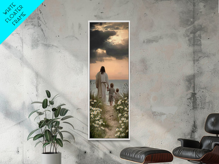 Horizon Of Mercy – Framed Canvas Print – Jesus Painting – Christian Art Canvas – Tall Skinny Art Print – Christian Gift Ideas – Christmas A